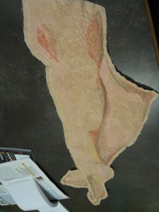thread painting legs for Galveston